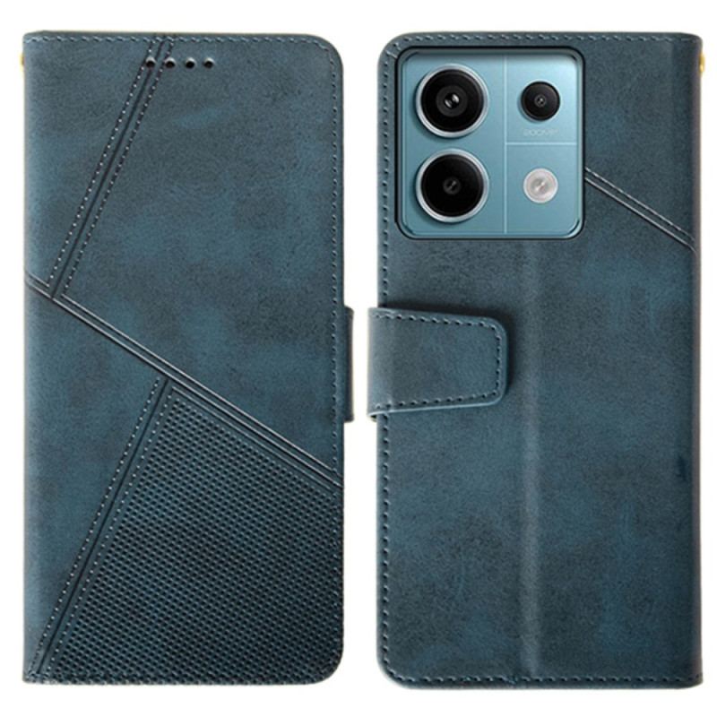 Læder Cover Xiaomi Redmi Note 13 Pro 5g Telefon Etui Idewei Linjer