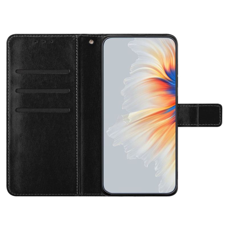 Læder Cover Xiaomi Redmi Note 13 Pro 5g Telefon Etui Trykt Mandala Med Rem