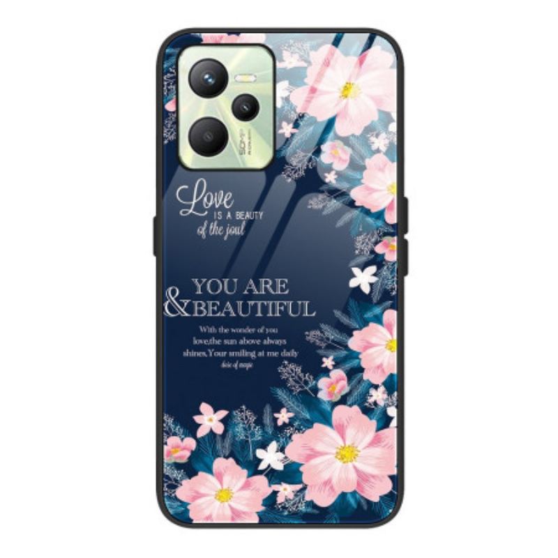 Cover Realme C35 Elsker Lyserøde Blomster