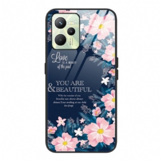 Cover Realme C35 Elsker Lyserøde Blomster