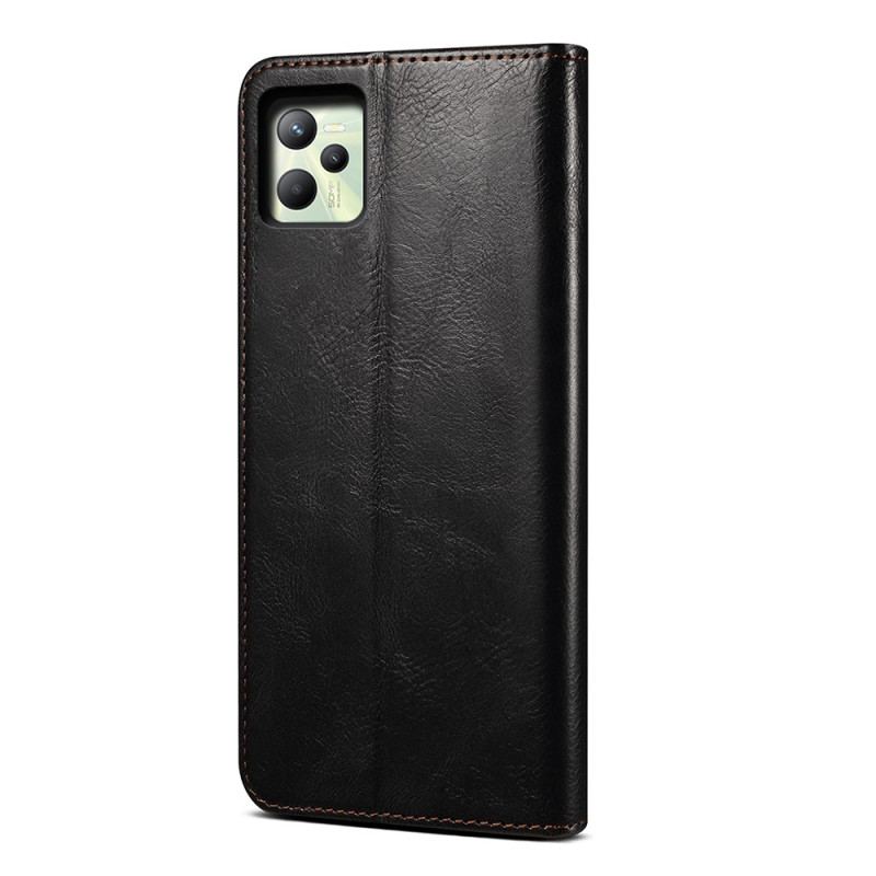 Cover Realme C35 Flip Cover Voksbehandlet Kunstlæder