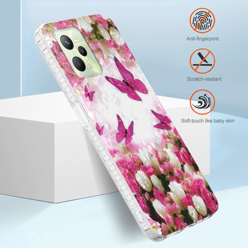 Cover Realme C35 Stilfulde Sommerfugle