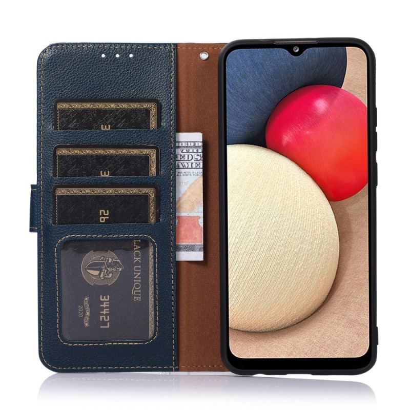 Flip Cover Realme C35 Med Snor Khazneh Lychee Texture Rfid Strappy