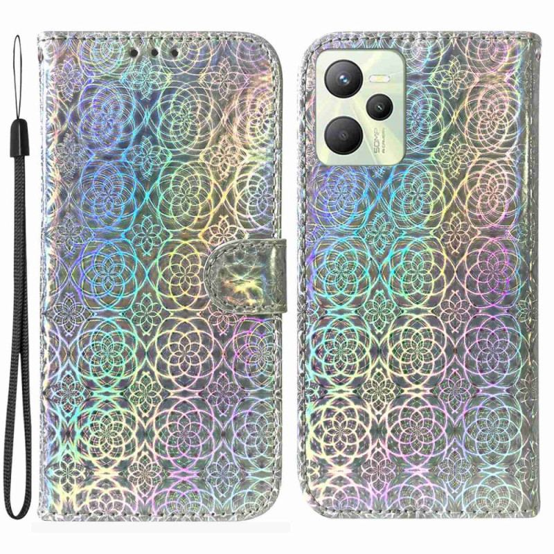 Flip Cover Realme C35 Med Snor Strappy Disco Style