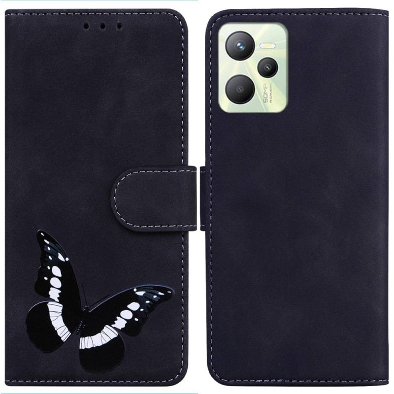 Flip Cover Realme C35 Skin-touch Butterfly