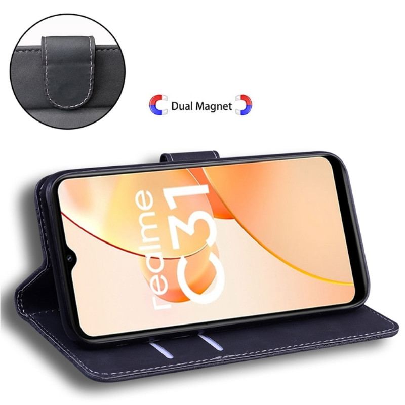 Flip Cover Realme C35 Tiger Fodaftryk