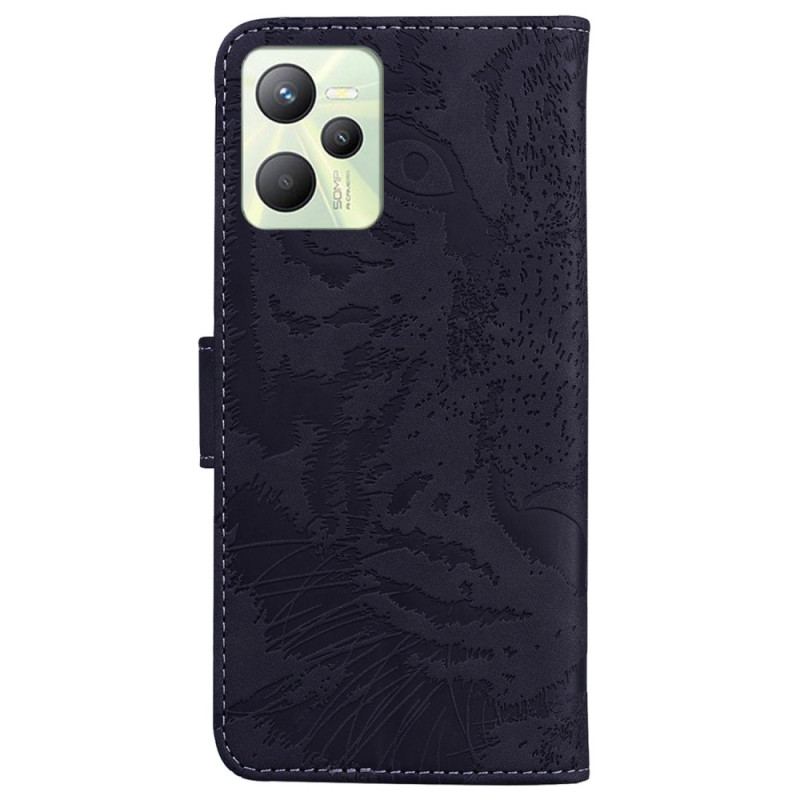 Flip Cover Realme C35 Tiger Fodaftryk