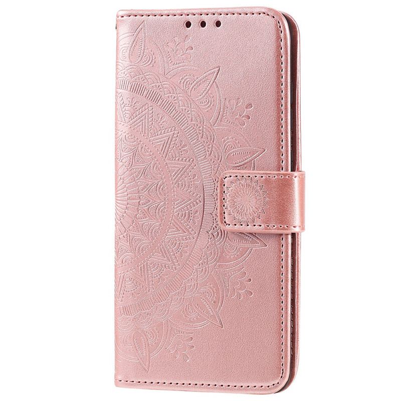 Læder Cover Realme C35 Med Snor Strappy Mandala