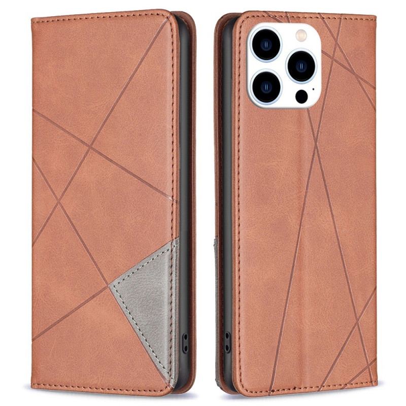 Cover iPhone 14 Pro Flip Cover Geometrisk