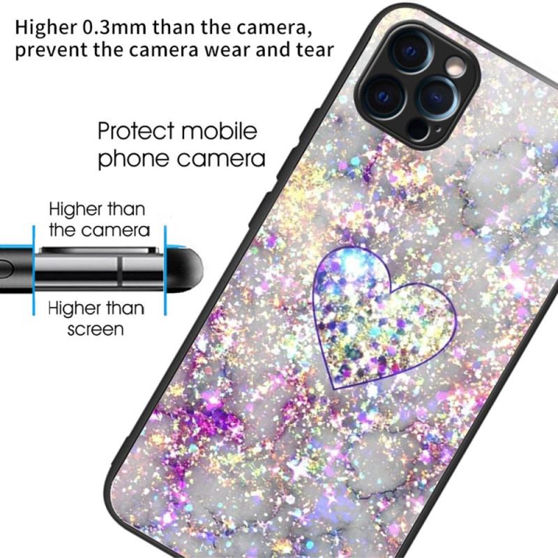 Cover iPhone 14 Pro Hjerte Af Hærdet Glas