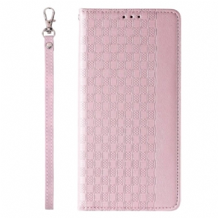 Cover iPhone 14 Pro Med Snor Flip Cover Vintage Strappy