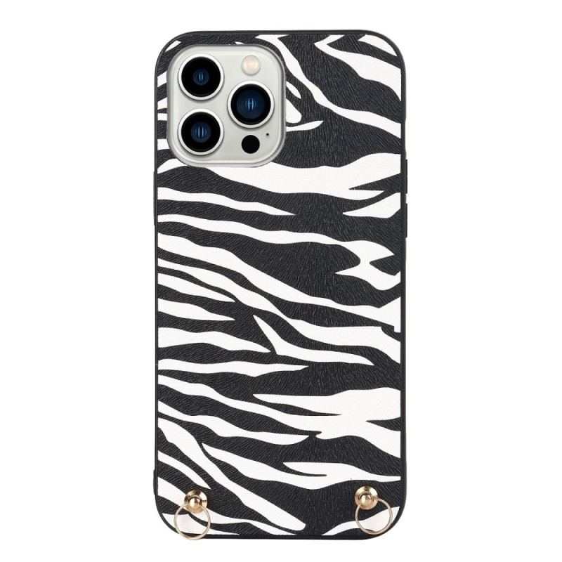 Cover iPhone 14 Pro Zebra Med Skulderrem