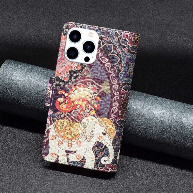 Flip Cover iPhone 14 Pro Punge Etui Elefant Pung