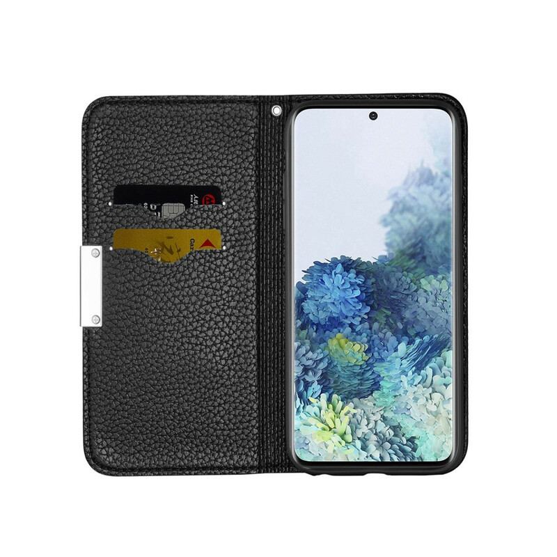 Cover Samsung Galaxy S20 Plus / S20 Plus 5G Flip Cover Litchi Ultra Chic Imiteret Læder