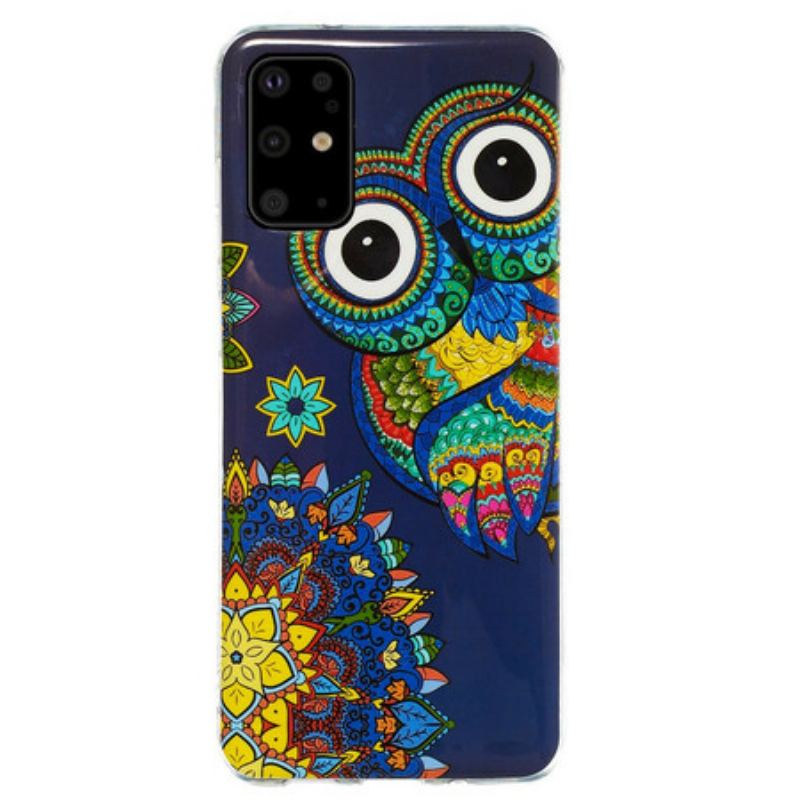 Cover Samsung Galaxy S20 Plus / S20 Plus 5G Fluorescerende Ugle Mandala