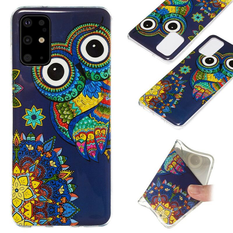 Cover Samsung Galaxy S20 Plus / S20 Plus 5G Fluorescerende Ugle Mandala