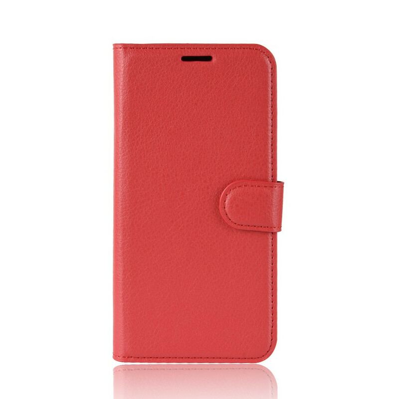 Flip Cover Samsung Galaxy S20 Plus / S20 Plus 5G Klassisk Litchi Imiteret Læder