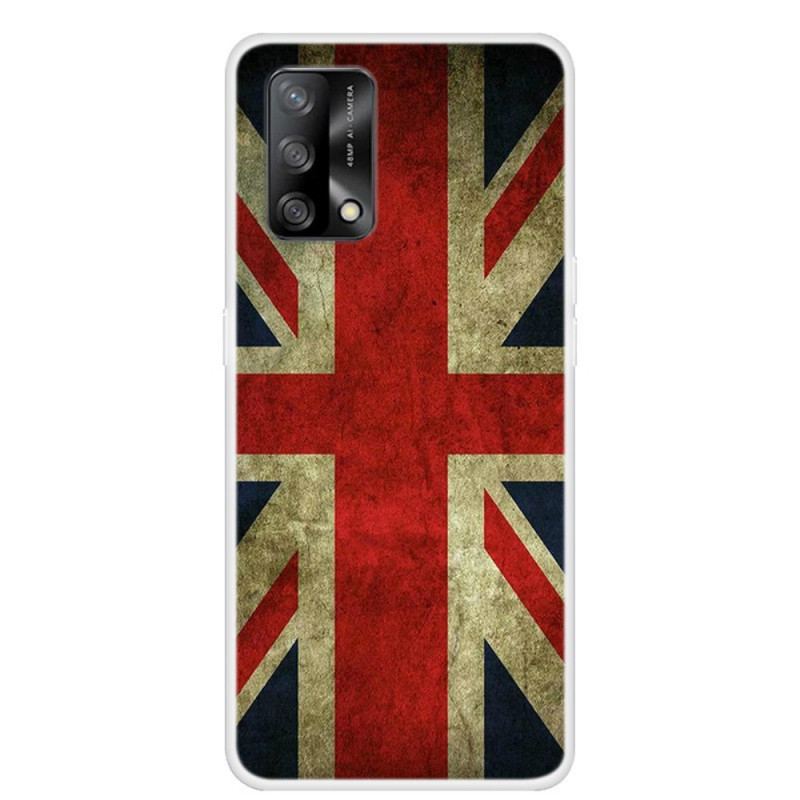 Cover Oppo A74 4G Engelsk Flag