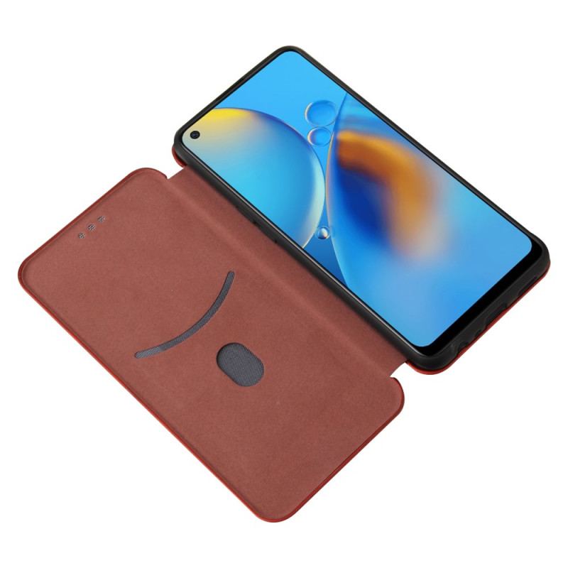 Cover Oppo A74 4G Flip Cover Kulfiber