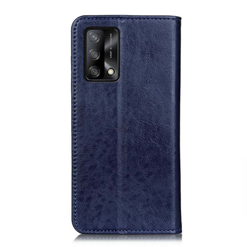 Cover Oppo A74 4G Flip Cover Læder Tekstur