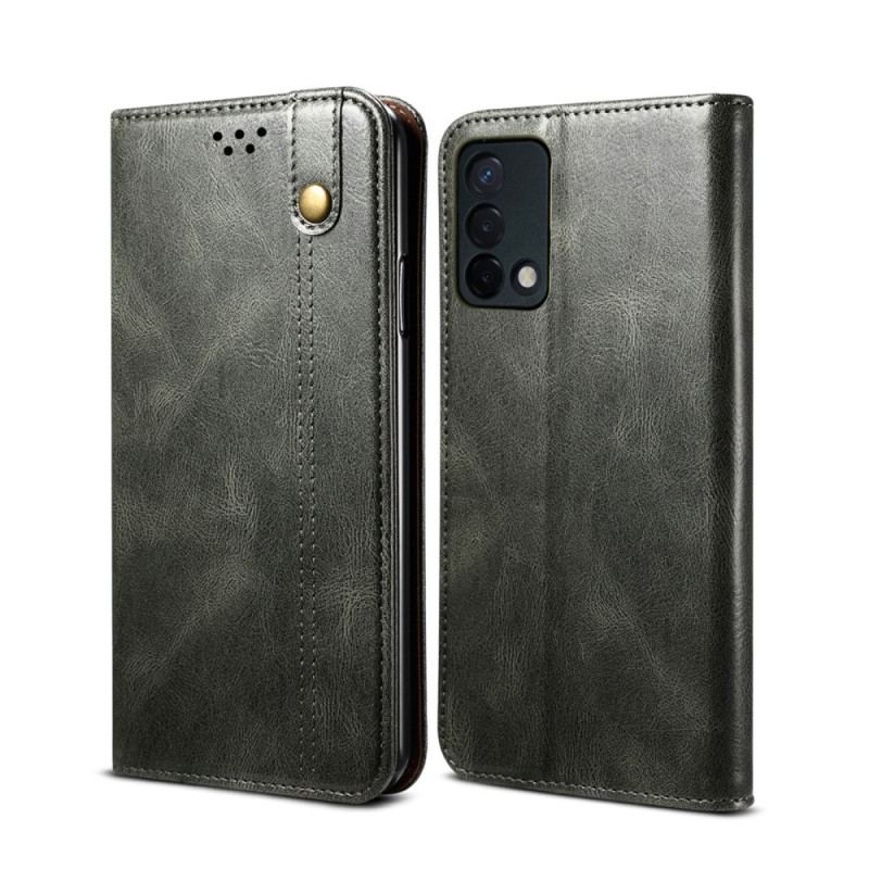 Cover Oppo A74 4G Flip Cover Voksbehandlet Kunstlæder