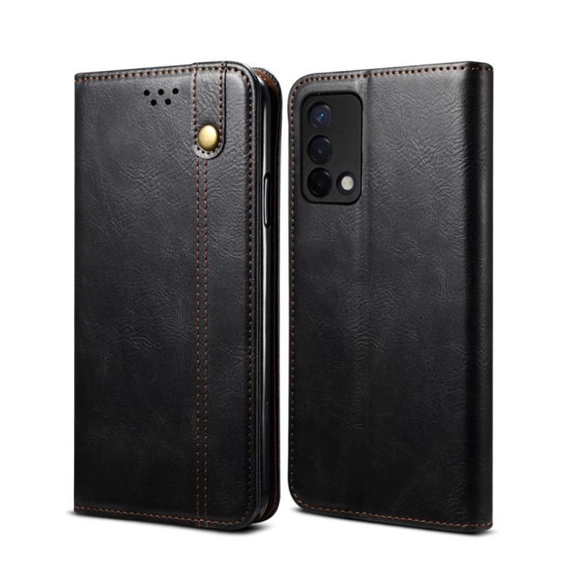 Cover Oppo A74 4G Flip Cover Voksbehandlet Kunstlæder