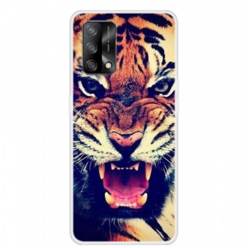 Cover Oppo A74 4G Front Tiger