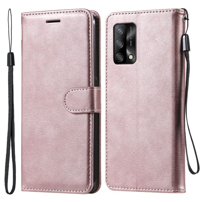 Flip Cover Oppo A74 4G Med Snor Strappy Lædereffekt