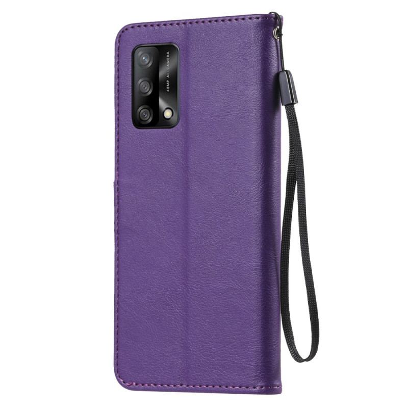 Flip Cover Oppo A74 4G Med Snor Strappy Lædereffekt