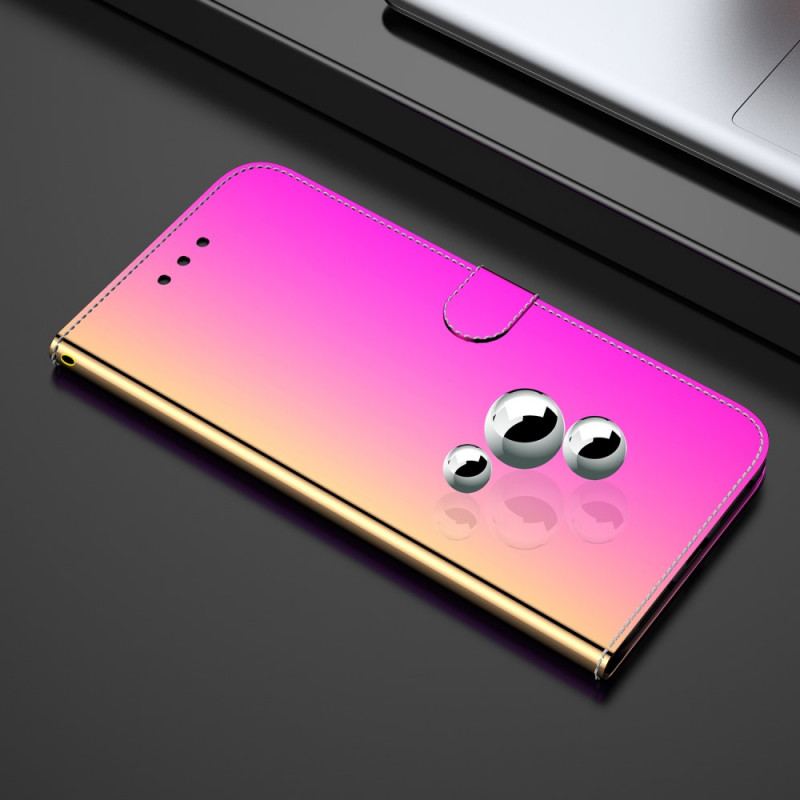 Flip Cover Oppo A74 4G Spejlcover I Imiteret Læder