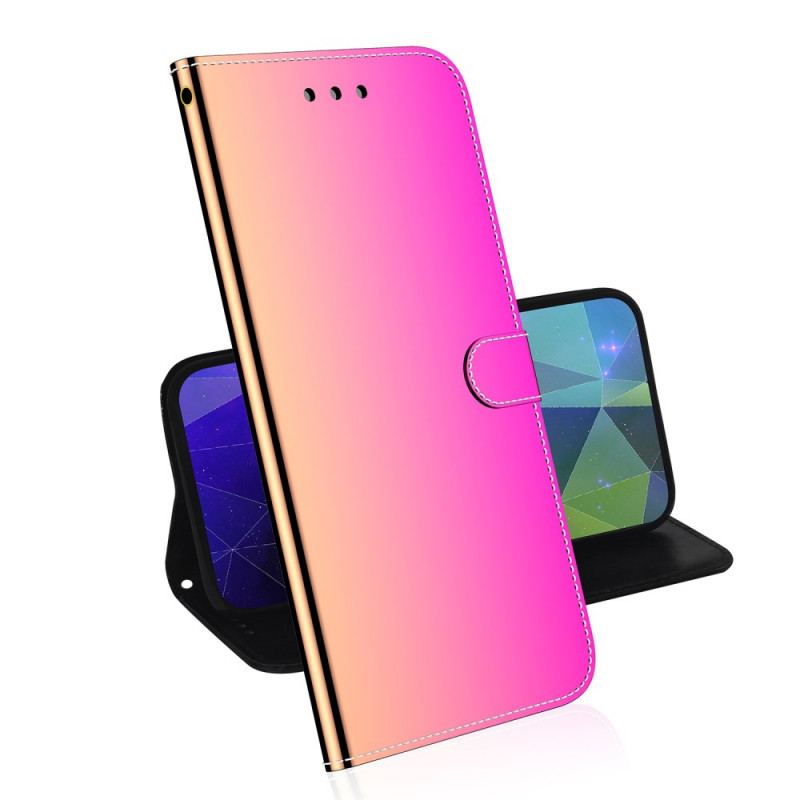 Flip Cover Oppo A74 4G Spejlcover I Imiteret Læder