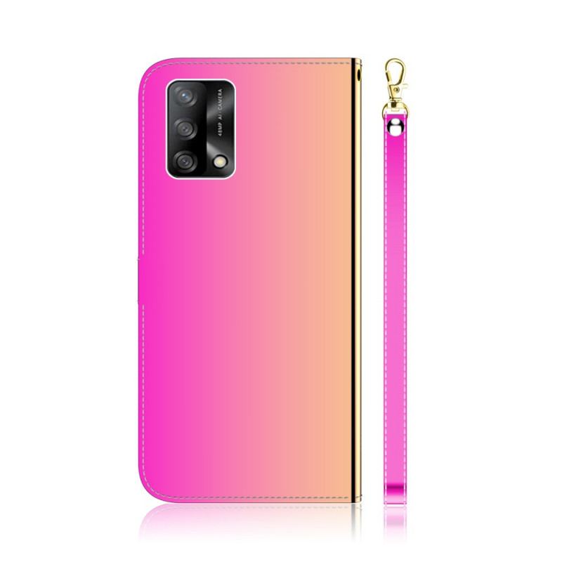 Flip Cover Oppo A74 4G Spejlcover I Imiteret Læder