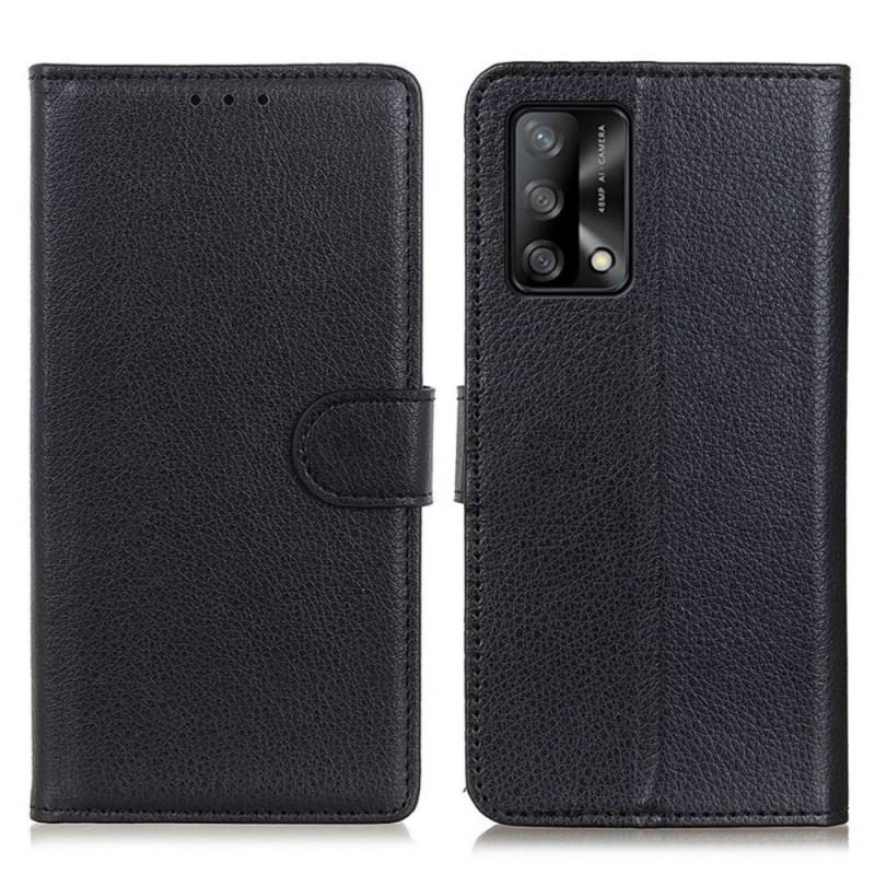 Flip Cover Oppo A74 4G Traditionelt Litchi