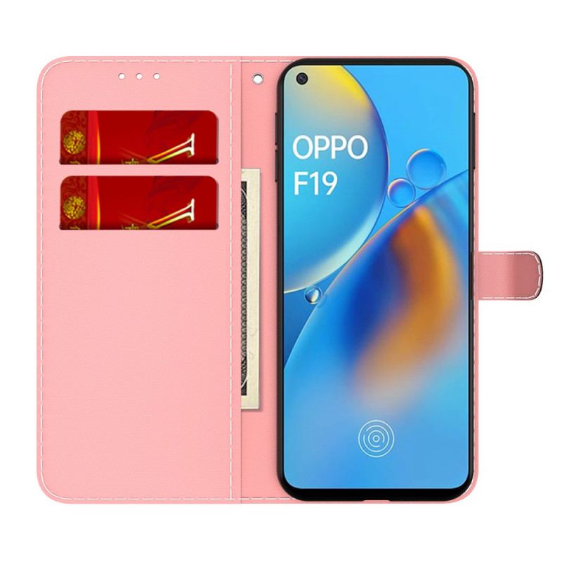 Læder Cover Oppo A74 4G Akvarel