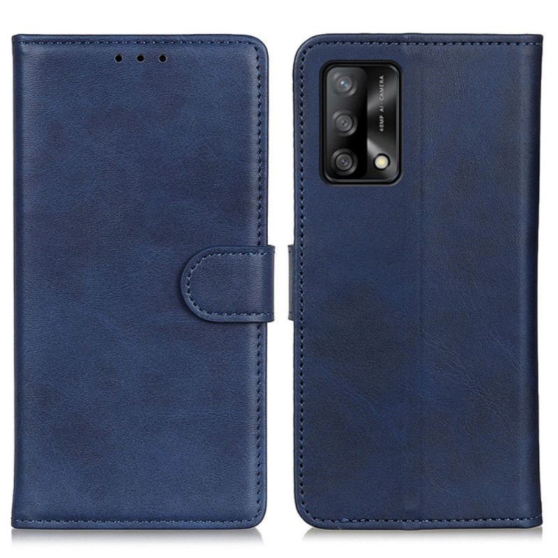 Læder Cover Oppo A74 4G Mat Retro Lædereffekt