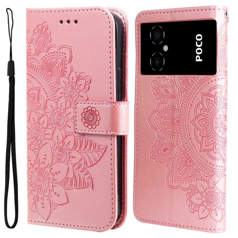 Flip Cover Poco M4 5G Med Snor Strappy Mandala