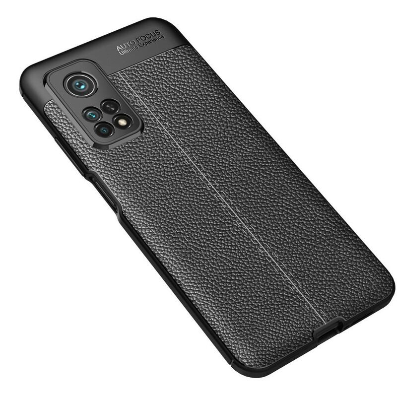 Cover Xiaomi Mi 10T / 10T Pro Dobbelt Linje Litchi Læder Effekt