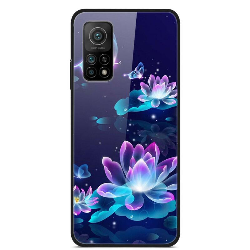 Cover Xiaomi Mi 10T / 10T Pro Fancy Flowers Hærdet Glas