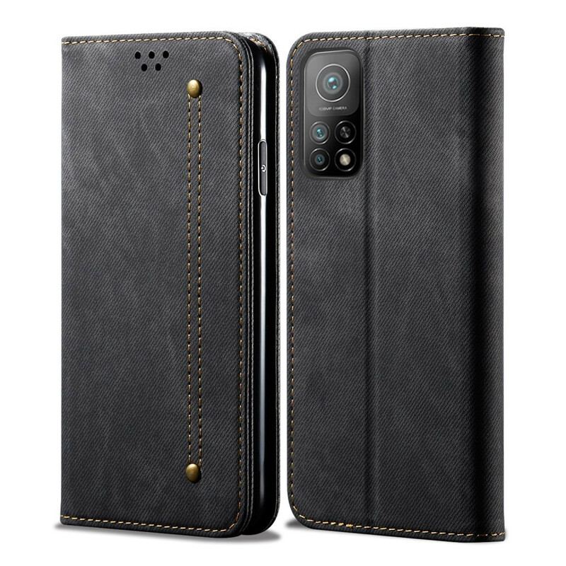 Cover Xiaomi Mi 10T / 10T Pro Flip Cover Denim Stof