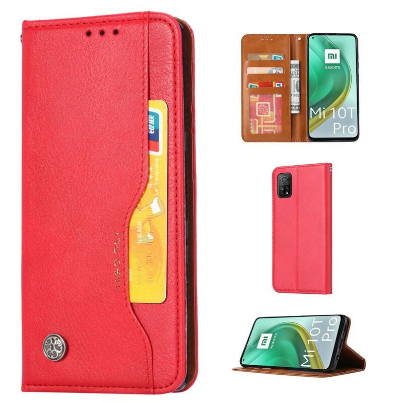 Cover Xiaomi Mi 10T / 10T Pro Flip Cover Kortholder I Imiteret Læder