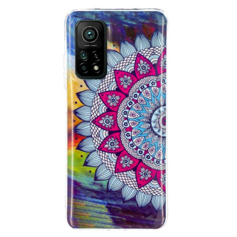 Cover Xiaomi Mi 10T / 10T Pro Fluorescerende Farverig Mandala