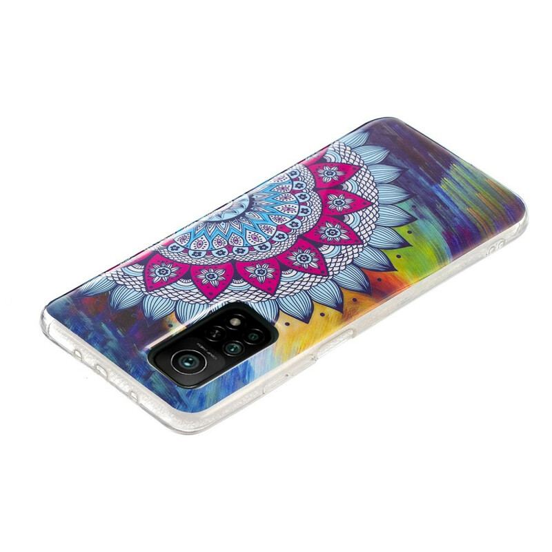 Cover Xiaomi Mi 10T / 10T Pro Fluorescerende Farverig Mandala