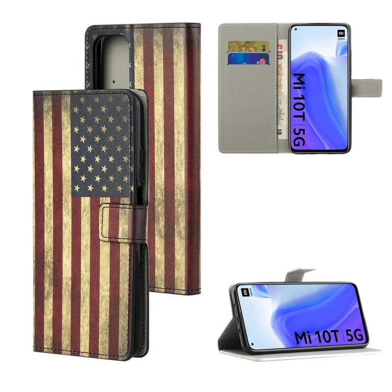 Flip Cover Xiaomi Mi 10T / 10T Pro Amerikansk Flag