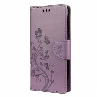 Flip Cover Xiaomi Mi 10T / 10T Pro Asiatiske Sommerfugle Og Blomster