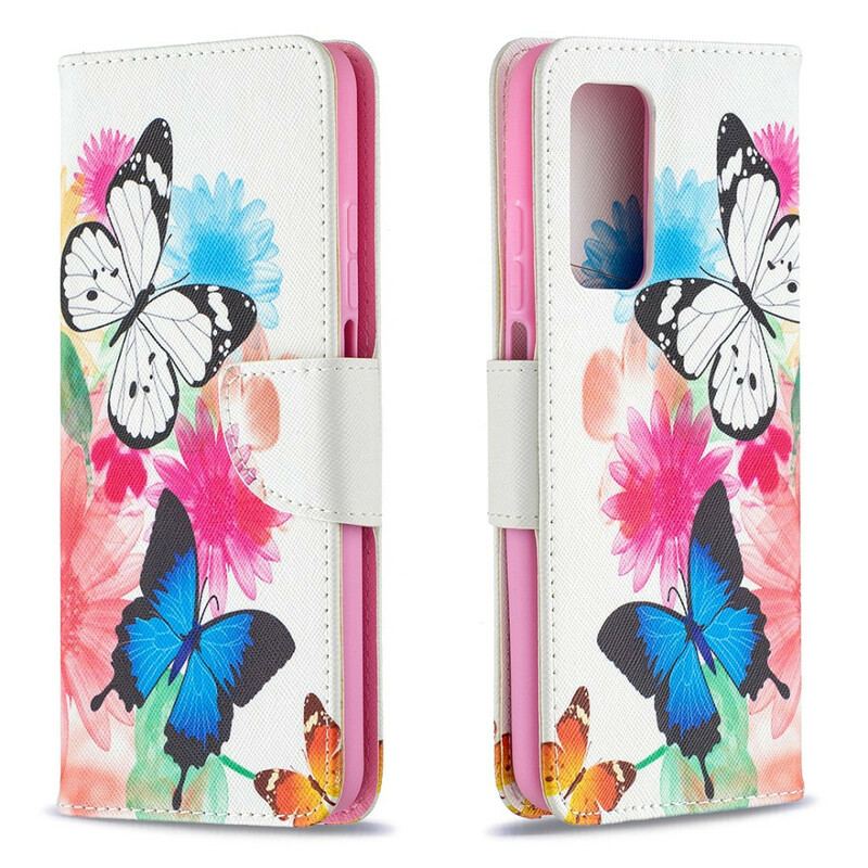 Flip Cover Xiaomi Mi 10T / 10T Pro Malede Sommerfugle