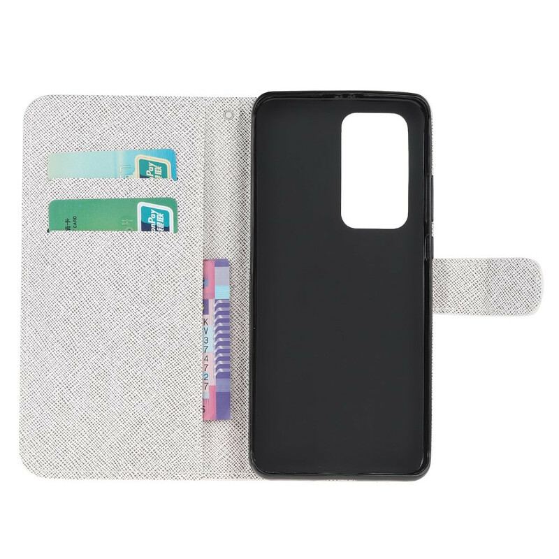 Flip Cover Xiaomi Mi 10T / 10T Pro Med Snor Lunar Strap Blomster