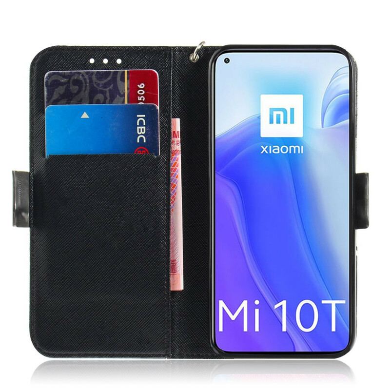 Flip Cover Xiaomi Mi 10T / 10T Pro Med Snor Mesterlig Mandala Med Rem