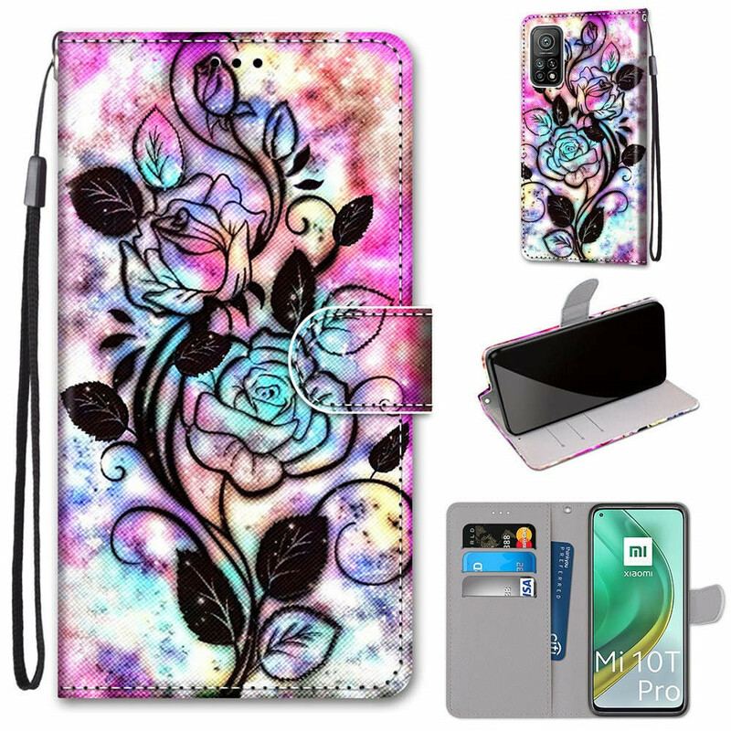 Flip Cover Xiaomi Mi 10T / 10T Pro Neon Blomster