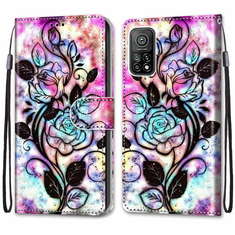 Flip Cover Xiaomi Mi 10T / 10T Pro Neon Blomster