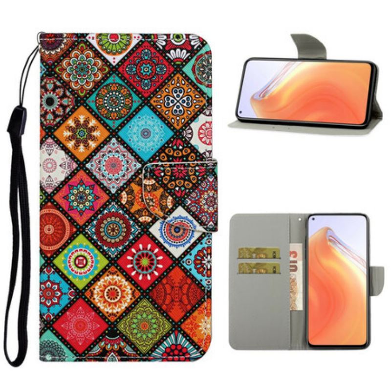 Flip Cover Xiaomi Mi 10T / 10T Pro Patchwork Mandalaer Med Snor